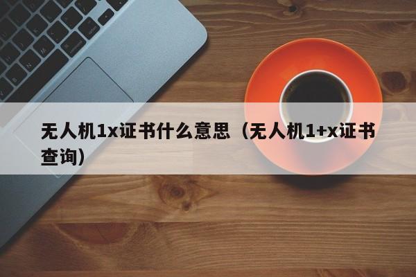 无人机1x证书什么意思（无人机1+x证书查询）