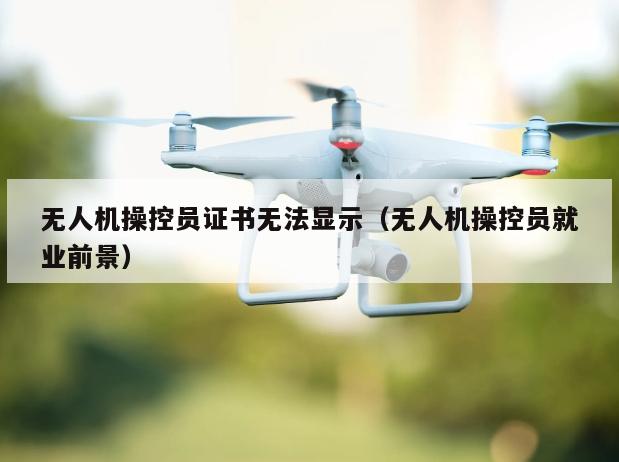 无人机操控员证书无法显示（无人机操控员就业前景）