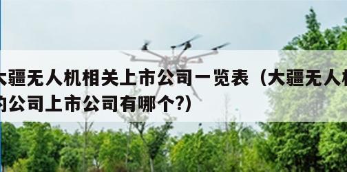 大疆无人机相关上市公司一览表（大疆无人机的公司上市公司有哪个?）